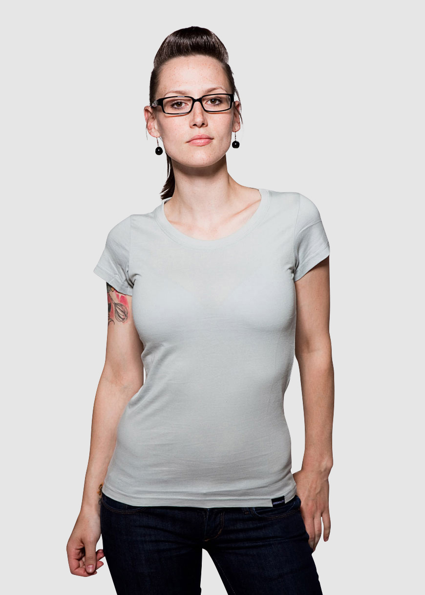 T-Shirt Rundausschnitt Grau T-Shirt Rundausschnitt Grau