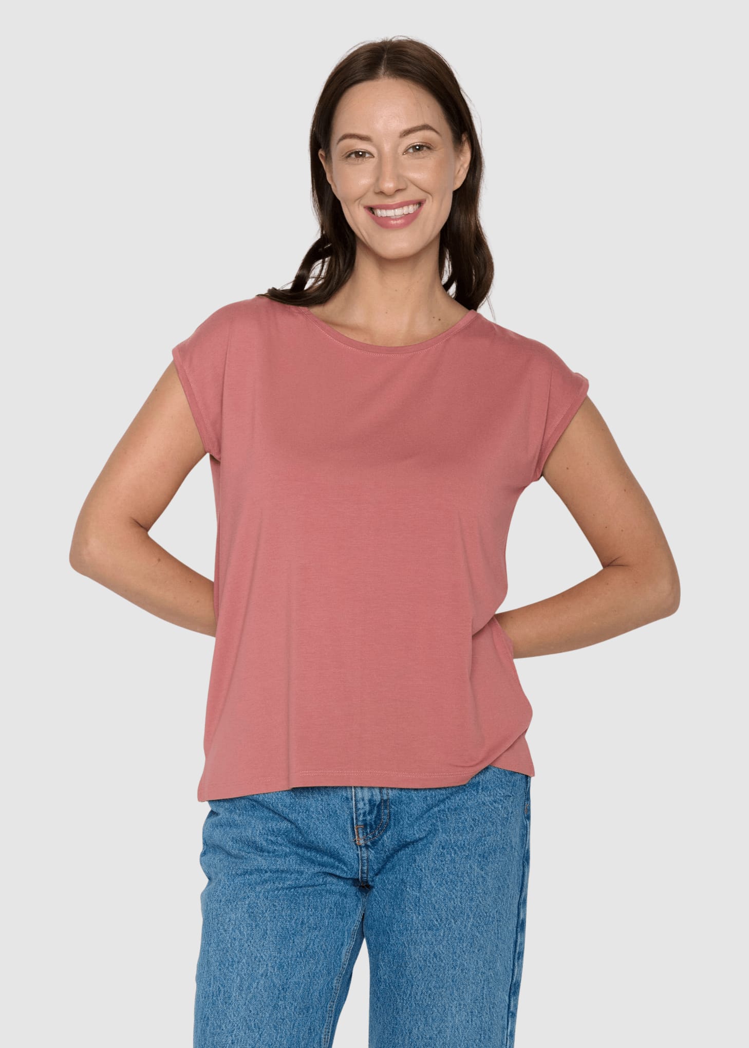 Basic Timid Shirts Dark Rose