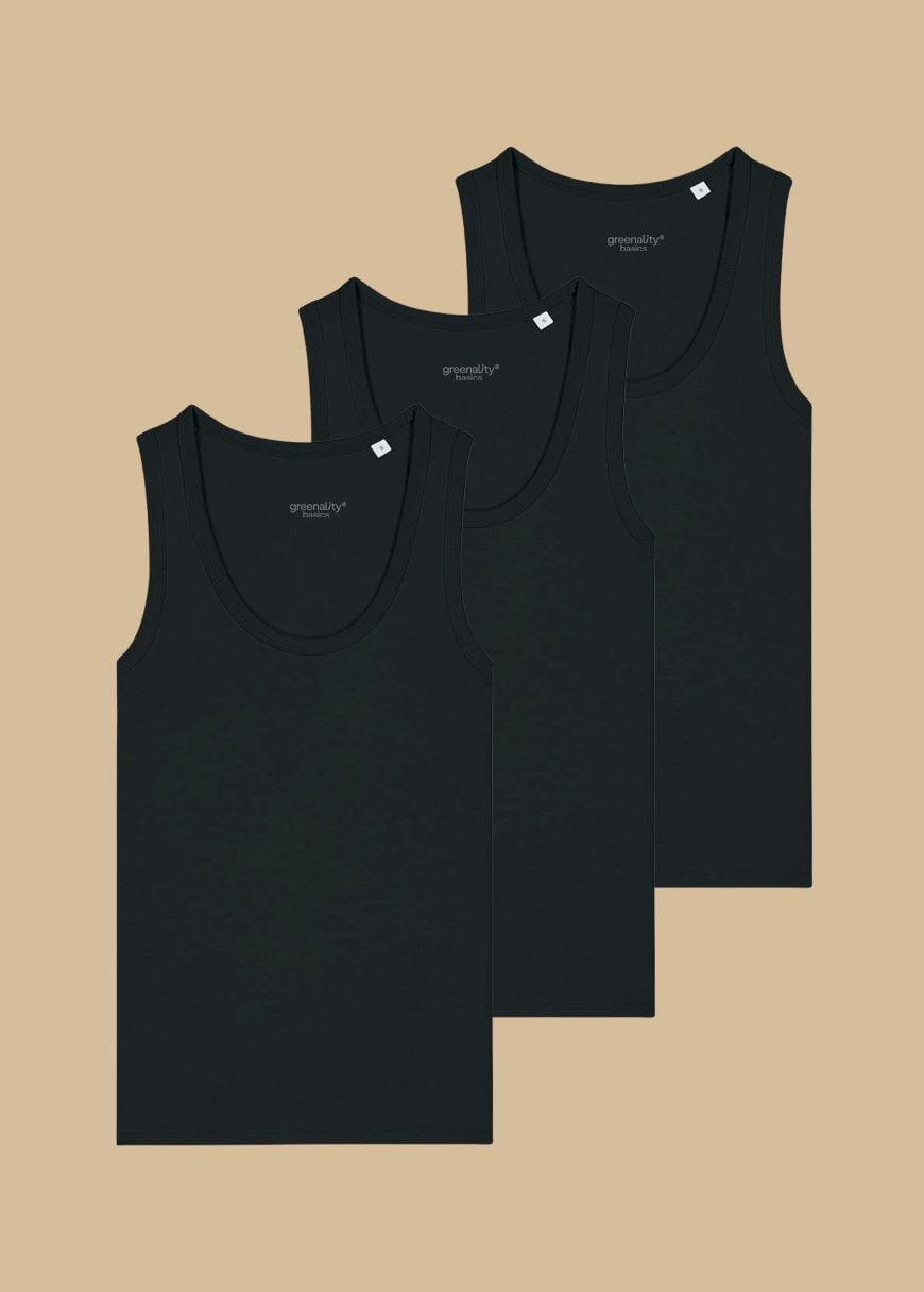 Classic Tanktop W 3er Pack Black