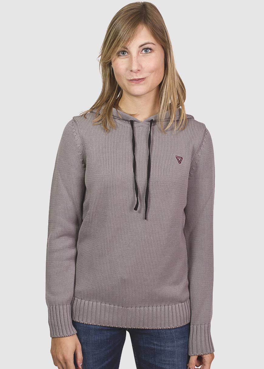 Strickhoodie Grau