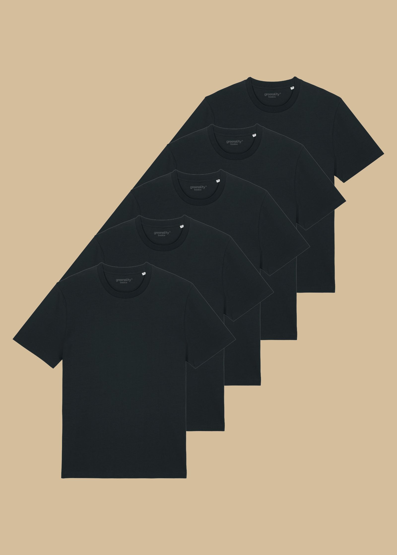 GXB-STTU169-5PACK-BLACK-01.jpg Classic T-Shirt Man 5er Pack Black
