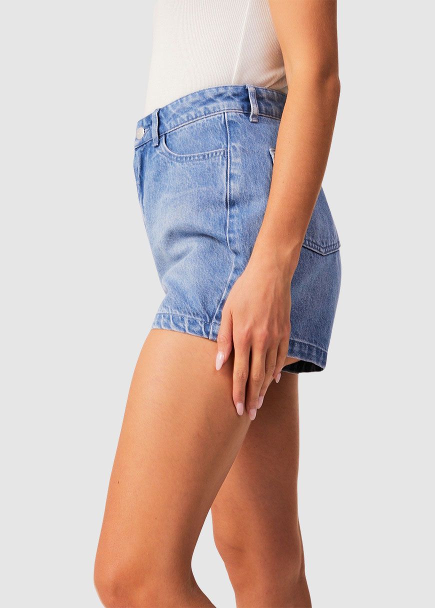 Seventy Three's Hemp Denim High Waisted Shorts Seventy Three's Hemp Denim High Waisted Shorts