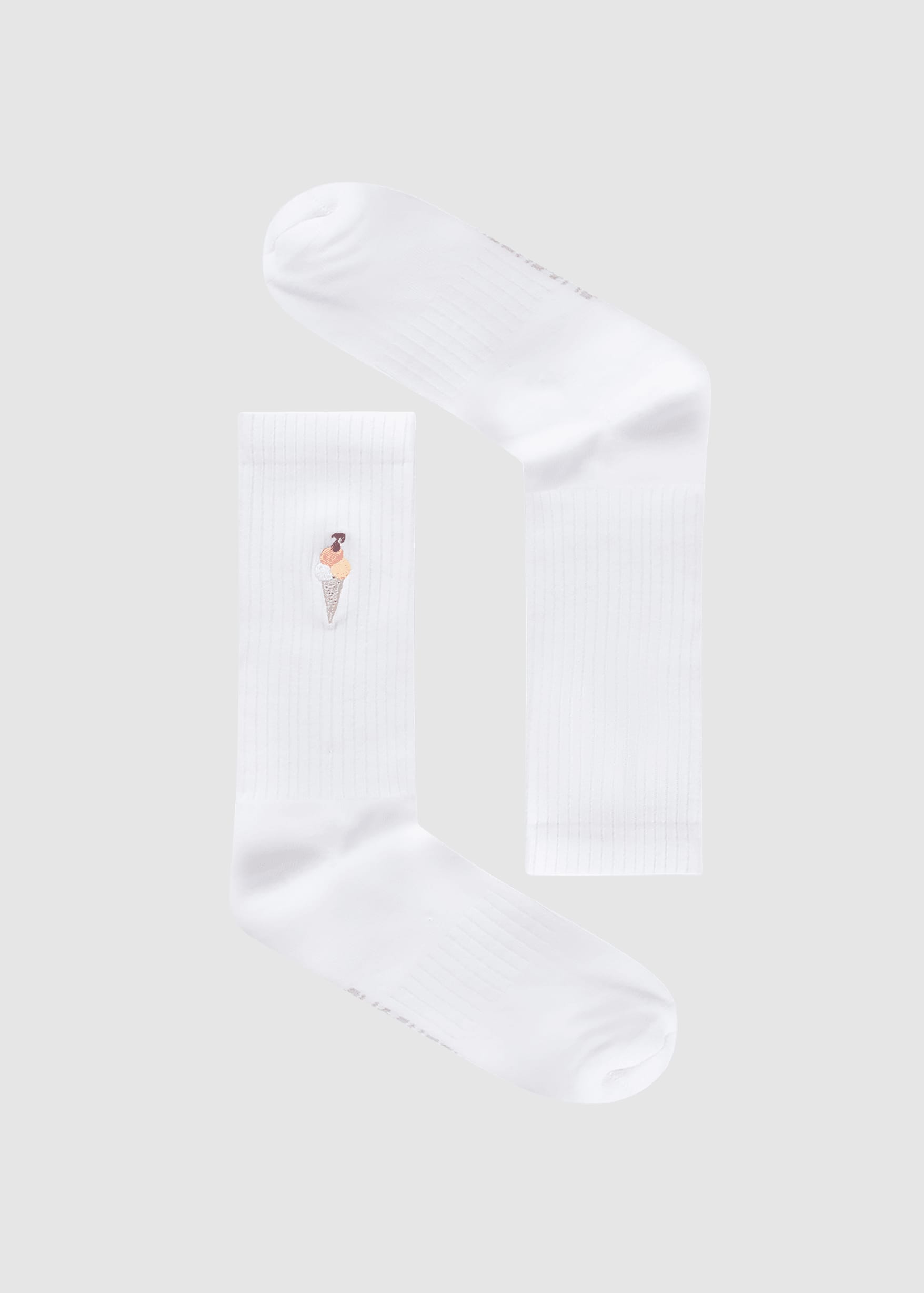 Ice Waffle Socks White