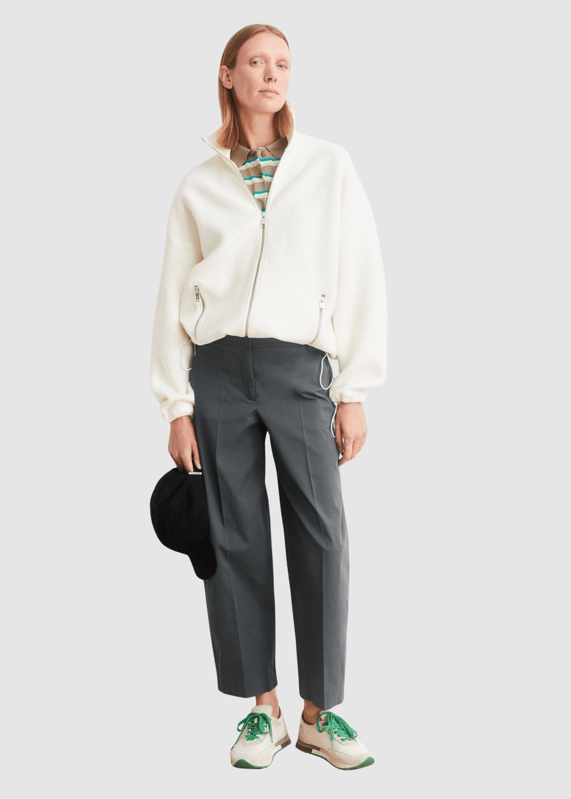 Barrel Leg Twill Pant Space Steel