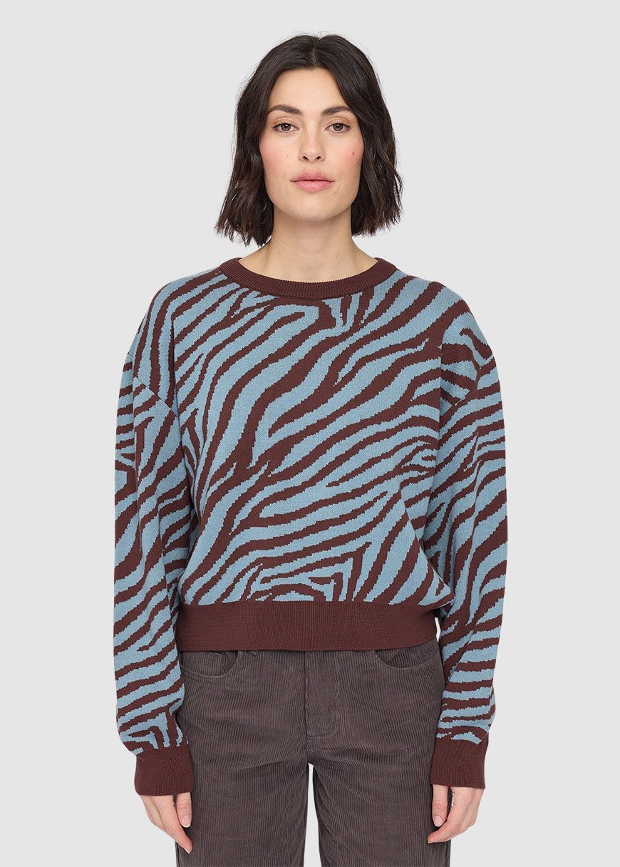 Zebra Jacquard Knit Jumper