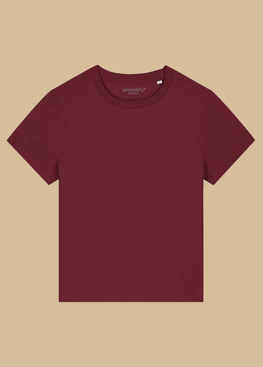 Classic T-Shirt Woman Burgundy
