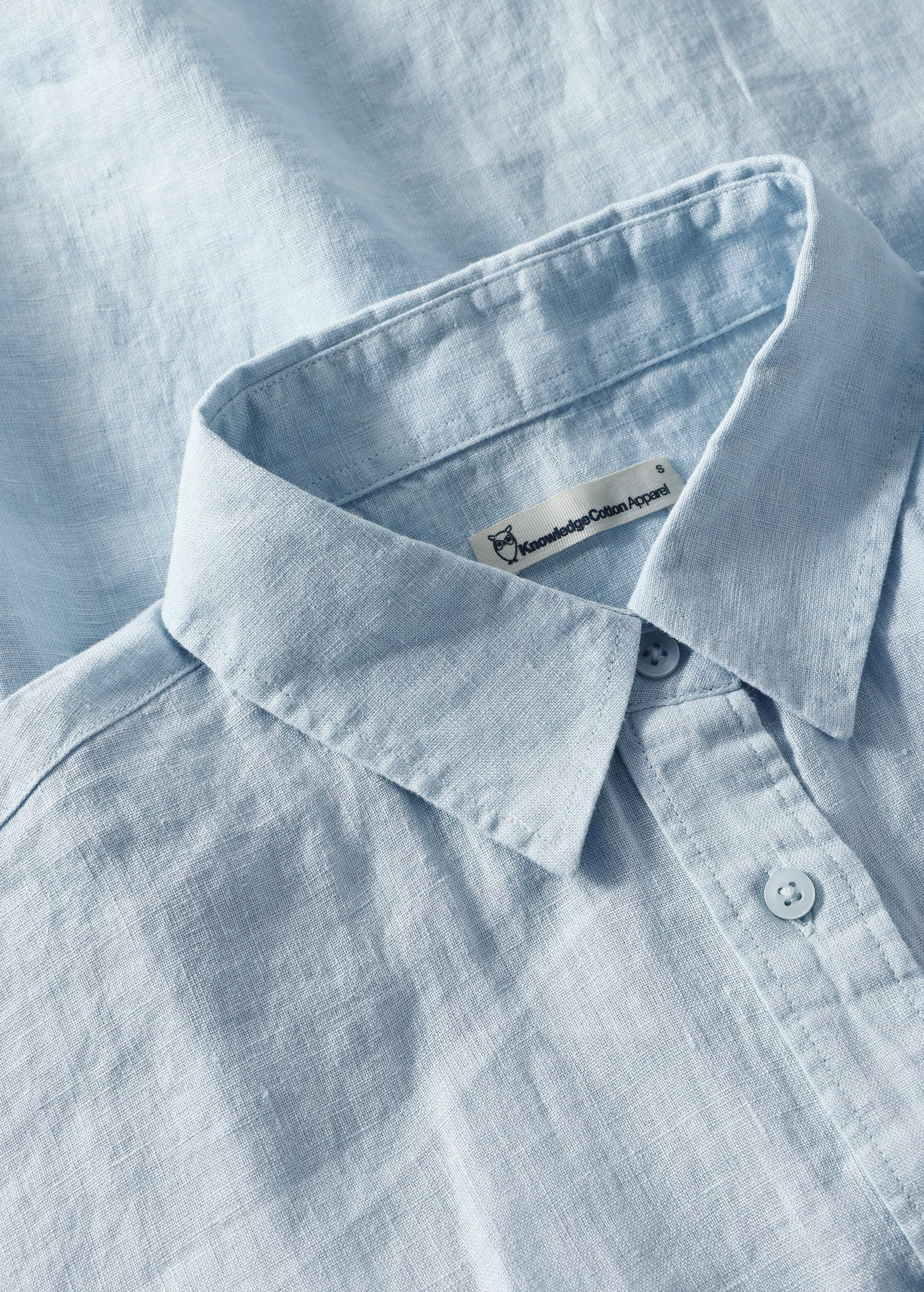 Aster Fold-Up Linen Short Sleeve Shirt Skyway